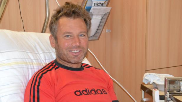 Hannes Trinkl war Freitagfrüh im Krankenbett schon wieder gut gelaunt