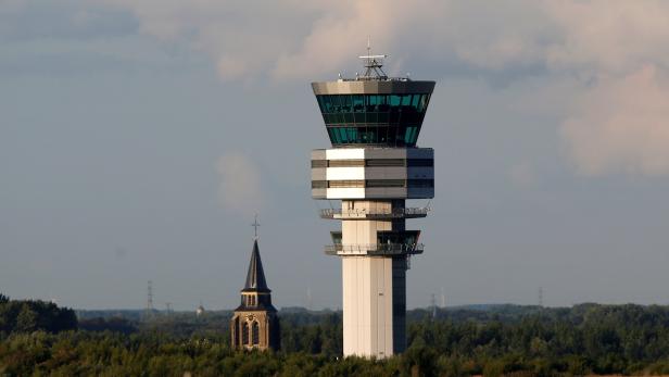FILE PHOTO:The air traffic control tower is seen at Zaventem international airport near Brussels