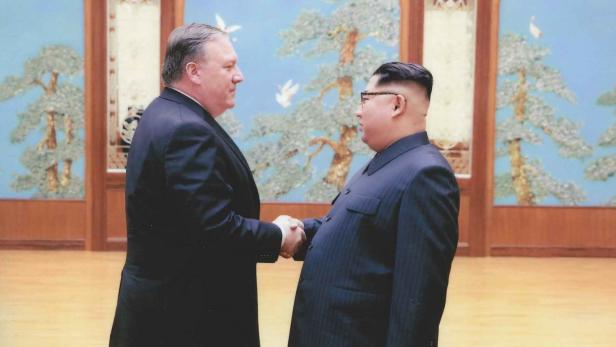Mike Pompeo und Kim Jong-Un bei einem Treffen Ende April.