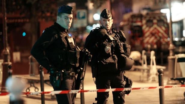Großes Polizeiaufgebot in der Pariser Innenstadt.