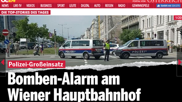 Zeitungsente? ÖBB dementieren Bombenalarm am Hauptbahnhof