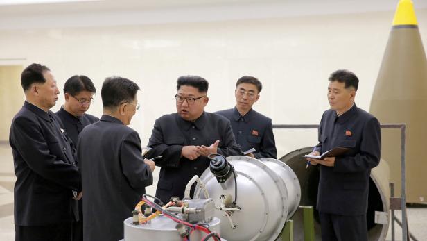 FILE PHOTO: North Korean leader Kim Jong Un provides guidance on a nuclear weapons program in this undated photo released by North Korea's Korean Central News Agency