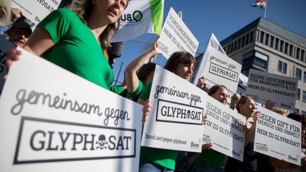 Demo gegen die Verlängerung von Glyphosat