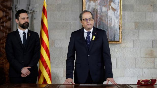 Katalonien: Neuer Regionalpräsident Torra legte Amtseid ab