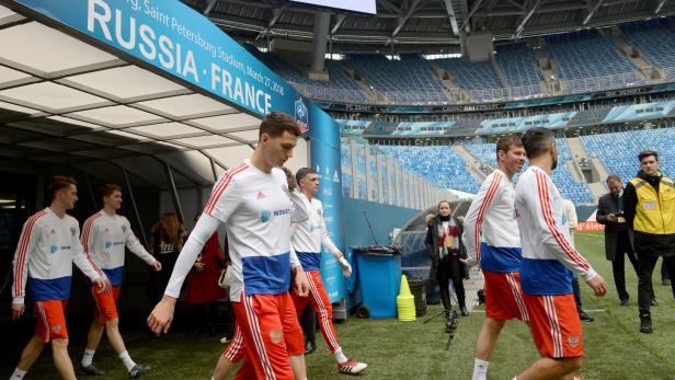 Russlands Nationalteam weilt zur Vorbereitung in Neustift im Stubaital.