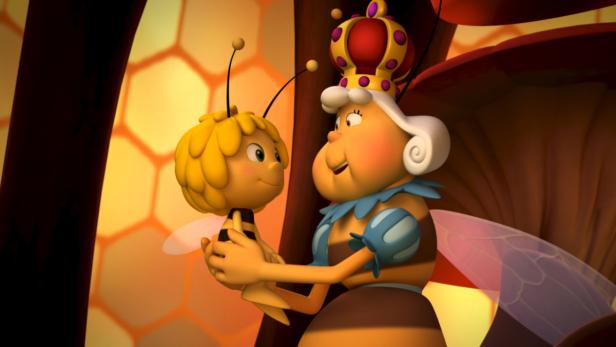 Das Bienchen wird von der Königin auf den Namen Maja getauft. Honorarfrei - nur für diese Sendung bei Nennung ZDF und Studio 100 Animation