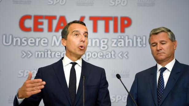 PK SPÖ "FREIHANDELSABKOMMEN CETA und TTIP": KERN / NIEDERMÜHLBICHLER