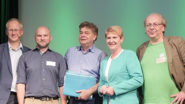 Die Grünen beim Kongress: Wolfgang Bernhuber, Rainer Praschak, Werner Kogler, Helga Krismer, Christian Apl