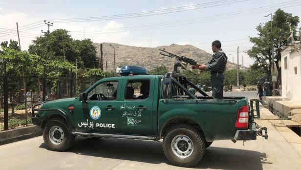 Polizeisperre nach dem Anschlag in Kabul.