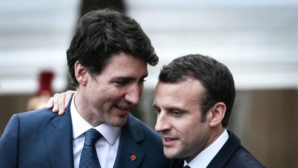 Trudeau mit Emmanuel Macron