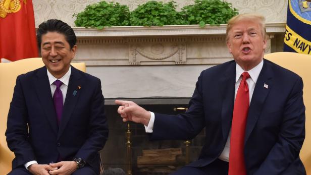 Abe und Trump in Washington.