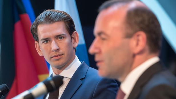 Kurz und EVP-Fraktionschef Weber