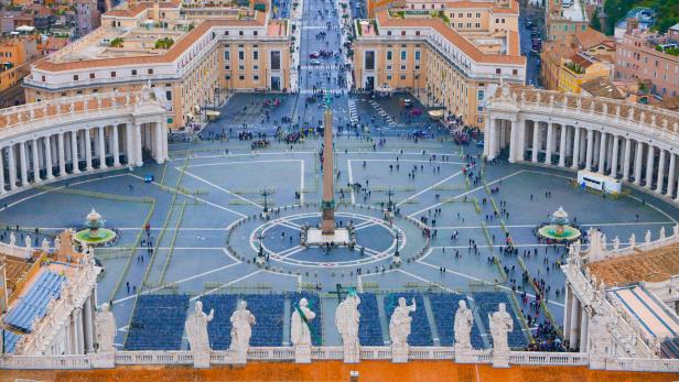 St Peters Square at Vatican City in Rome - aerial