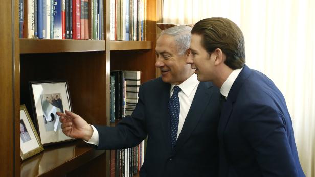 Sebastian Kurz 2018 bei Benjamin Netanjahu