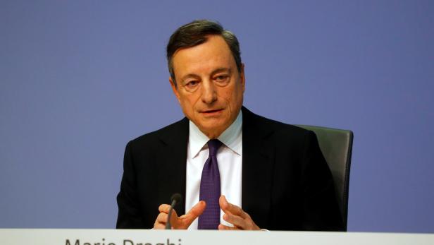 European Central Bank (ECB) President Mario Draghi holds a news conference following the governing council's interest rate decision at the ECB headquarters in Frankfurt