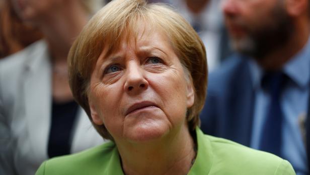 German Chancellor Angela Merkel attends an event to commemorate victims of displacement in Berlin