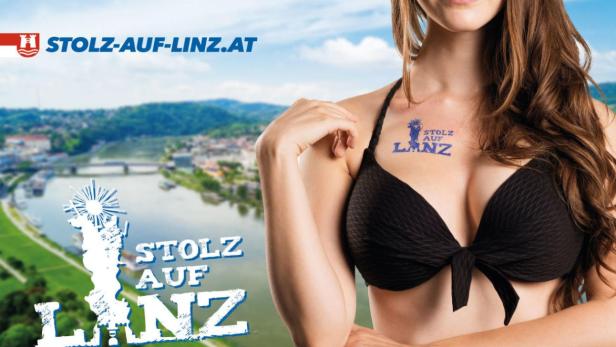 Busen-Tattoo auf FPÖ-Plakat löst Wirbel in Linz aus