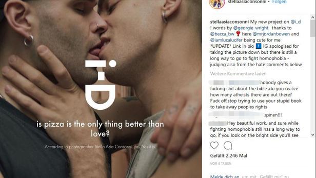 Instagram löscht Kussfoto von homosexuellem Paar