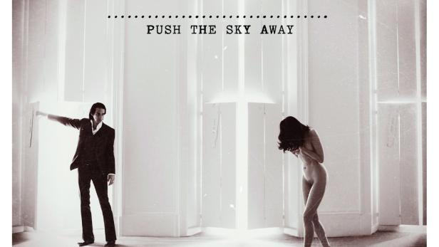 Das Cover des Albums „Push the Sky Away“ von Nick Cave & The Bad Seeds zeigt Cave und eine nackte Frau.