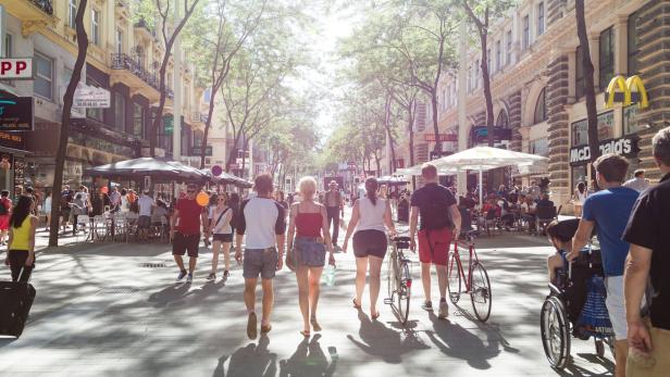 Begegnungszonen wie in der Wiener Mariahilfer Straße fördern das Gehen, sagt Fußgängerbeauftragte Petra Jens