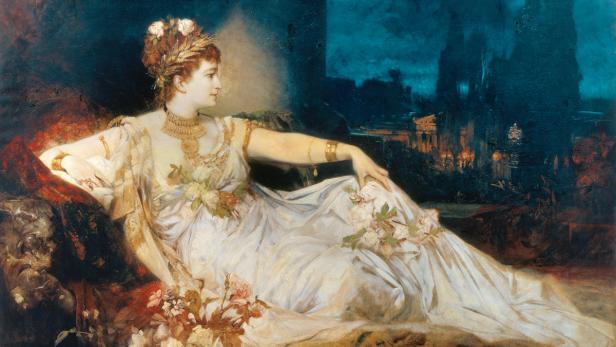 Makart-Gemälde: Die Burgschauspielerin Charlotte Wolter als Messalina, 1875