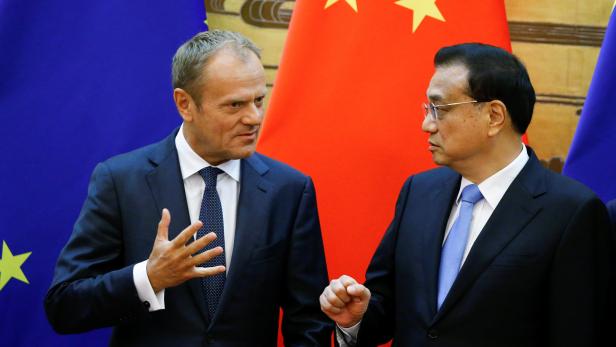EU-Ratspräsident Donald Tusk und Chinas Premier Li Keqiang.