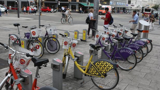 Citybike bietet in Wien 1500 Räder an 121 Stationen an