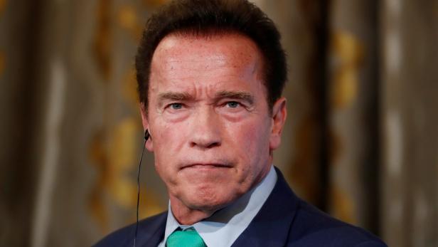 FILE PHOTO - R20 Founder and former California state governor Arnold Schwarzenegger attends a news conference ahead of the One Planet Summit in Paris