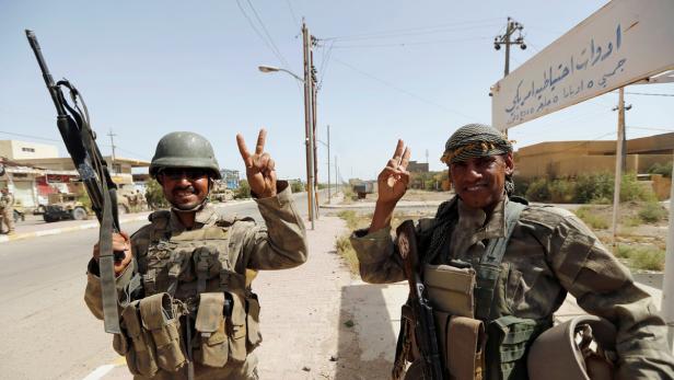 Irakische Soldaten in Falluja