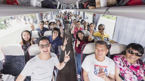 Chinas Bustouristen: Durch Österreich im Blitztempo