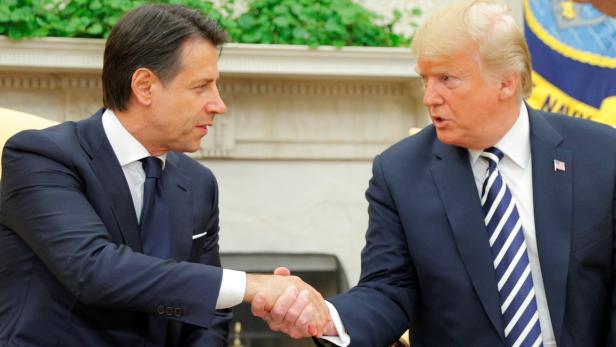 U.S. President Trump welcomes Italian Prime Minister Conte at the White House in Washington