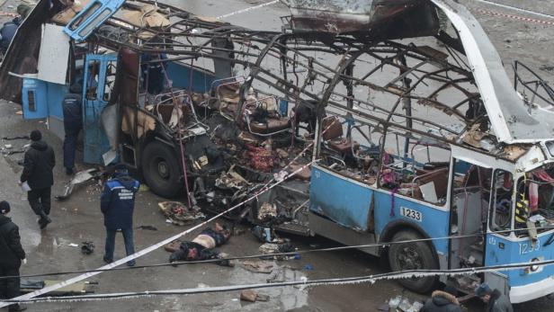 Terrorserie in Wolgograd: Am Tag nach dem Anschlag auf den Bahnhof explodierte in der Stadt ein Bus.