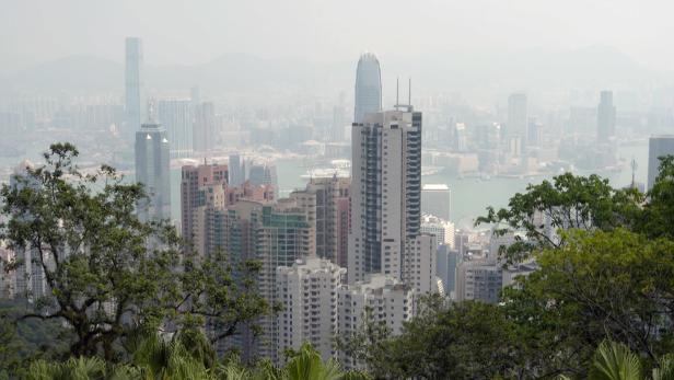Skyline der Finanzmetropole Hongkong.