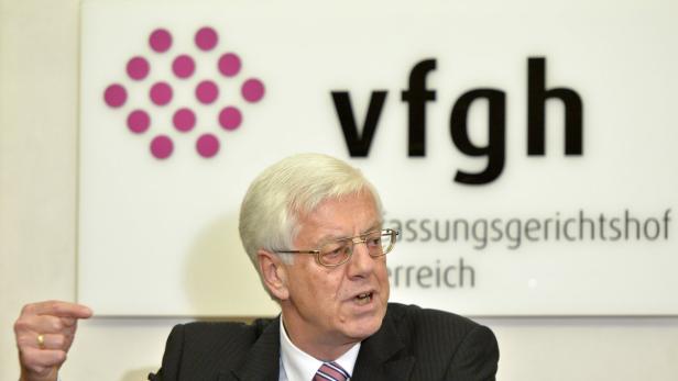 VfGH-Präsident Gerhart Holzinger