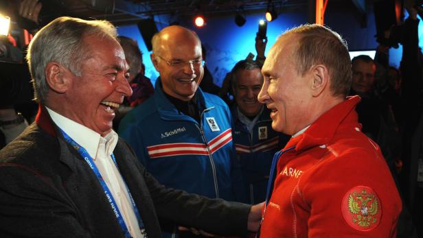 Karl Schranz mit Wladimir Putin