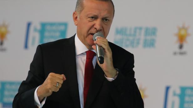 Turkish President Tayyip Erdogan speaks during the sixth Congress of the ruling AK Party in Ankara
