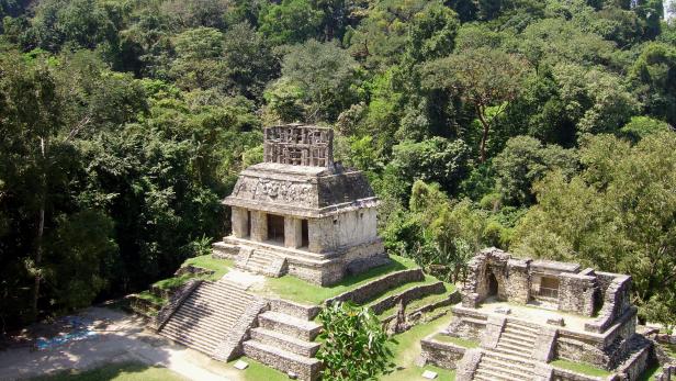 Palenque, temple of the Sun. Chiapas, Mexico