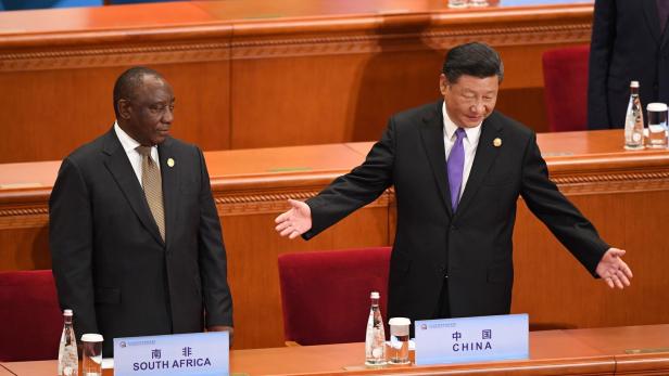 Die Staatschefs Cyril Ramaphosa (Südafrika) und Xi Jinping (China)