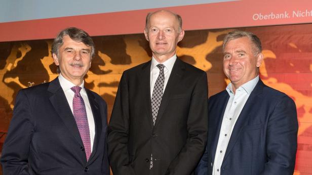 Ralf Speth (Jaguar), Franz Gasselsberger (Oberbank) und Günther Apfalter (Magna)