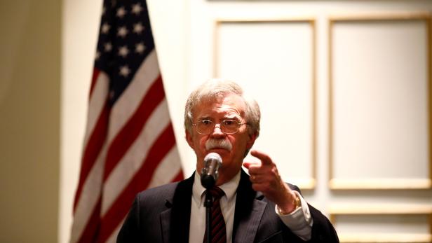 National Security Adviser John Bolton discusses "Protecting American Constitutionalism and Sovereignty from International Threats," at a forum hosted by the Federalist Society for Law and Public Policy Studies in Washington