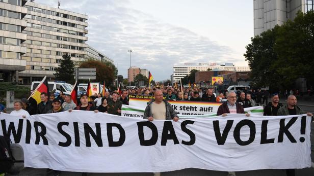 Neuerlich Rechtspopulisten-Demonstration in Chemnitz