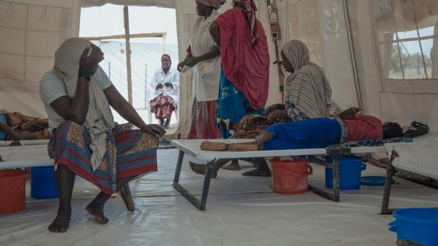 Krankenstation für Cholera-Infizierte in der Stadt Maradi