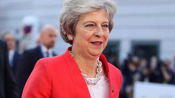 Die britische Premierministerin Theresa May in Salzburg