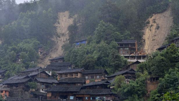 Hangrutschungen nach heftigen Regenfällen in der Provinz Guizhou (Archivbild).