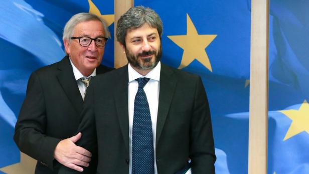 Juncker (links), Fico.