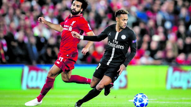 Die Champions League mit Stars wie Neymar (re.) und Mohamed Salah ist ein Eckpfeiler des Sky-Angebots