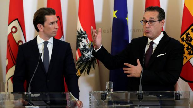 Kurz (links), Strache: Der Kanzler hat deutlich höhere Zustimmung.