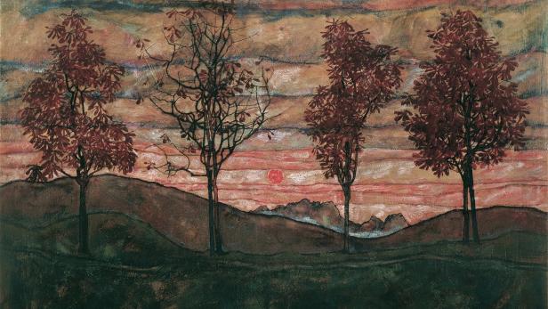 &quot;Vier Bäume&quot; von Egon Schiele