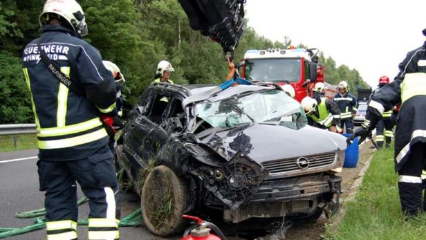 Die 23-jährige Frau hatte Glück und wurde bei dem Unfall nicht schwer verletzt