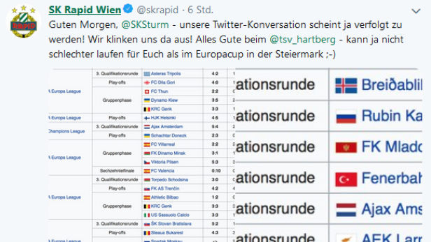 Rapid legt im Twitter-Showdown gegen Sturm Graz nach
